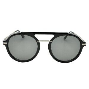 9339 | Black Round Aviator Sunglasses